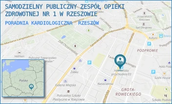 PORADNIA KARDIOLOGICZNA - SAMODZIELNY PUBLICZNY ZESPÓŁ OPIEKI ZDROWOTNEJ NR 1 W RZESZOWIE - UL. HETMAŃSKA 21,  RZESZÓW