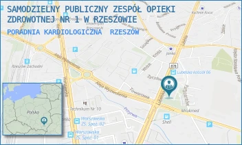 PORADNIA KARDIOLOGICZNA - SAMODZIELNY PUBLICZNY ZESPÓŁ OPIEKI ZDROWOTNEJ NR 1 W RZESZOWIE - UL. LUBELSKA 6,  RZESZÓW