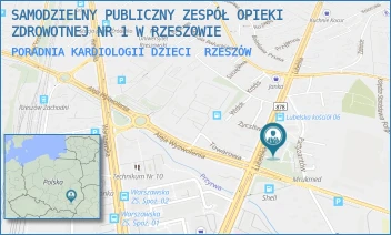 PORADNIA KARDIOLOGII DZIECI - SAMODZIELNY PUBLICZNY ZESPÓŁ OPIEKI ZDROWOTNEJ NR 1 W RZESZOWIE - UL. LUBELSKA 6,  RZESZÓW