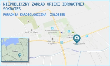 PORADNIA KARDIOLOGICZNA - NIEPUBLICZNY ZAKŁAD OPIEKI ZDROWOTNEJ SOKRATES - ZGŁOBIEŃ 67A,  ZGŁOBIEŃ