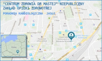 PORADNIA KARDIOLOGICZNA - "CENTRUM ZDROWIA DR MASTEJ" NIEPUBLICZNY ZAKŁAD OPIEKI ZDROWOTNEJ - UL. STANISŁAWA STASZICA 21,  JASŁO
