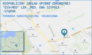 PORADNIA KARDIOLOGICZNA - NIEPUBLICZNY ZAKŁAD OPIEKI ZDROWOTNEJ "ESS-MED" LEK. MED. EWA SZYPUŁA -STĄPOR - UL. TYSZKIEWICZÓW 5,  KOLBUSZOWA