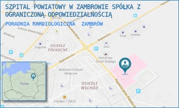 PORADNIA KARDIOLOGICZNA - SZPITAL POWIATOWY W ZAMBROWIE SPÓŁKA Z OGRANICZONĄ ODPOWIEDZIALNOŚCIĄ - PAPIEŻĄ J. PAWŁA II 3,  ZAMBRÓW