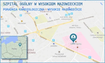 PORADNIA KARDIOLOGICZNA - SZPITAL OGÓLNY W WYSOKIEM MAZOWIECKIEM - SZPITALNA 5,  WYSOKIE MAZOWIECKIE