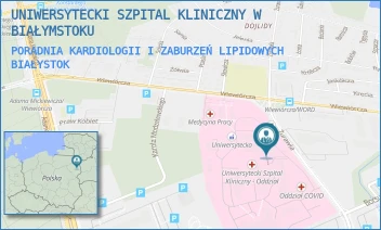 PORADNIA KARDIOLOGII I ZABURZEŃ LIPIDOWYCH - UNIWERSYTECKI SZPITAL KLINICZNY W BIAŁYMSTOKU - ŻURAWIA 14,  BIAŁYSTOK