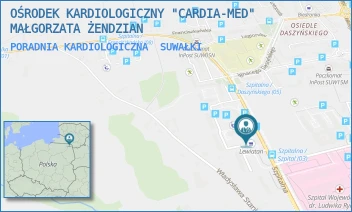 PORADNIA KARDIOLOGICZNA - OŚRODEK KARDIOLOGICZNY "CARDIA-MED" MAŁGORZATA ŻENDZIAN - SZPITALNA 71/1,  SUWAŁKI
