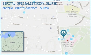 ODDZIAŁ KARDIOLOGICZNY - WOJEWÓDZKI SZPITAL SPECJALISTYCZNY IM. JANUSZA KORCZAKA W SŁUPSKU SPÓŁKA Z OGRANICZONĄ ODPOWIEDZIALNOŚCIĄ - UL. HUBALCZYKÓW 1,  SŁUPSK