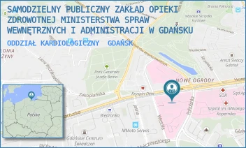 ODDZIAŁ KARDIOLOGICZNY - SAMODZIELNY PUBLICZNY ZAKŁAD OPIEKI ZDROWOTNEJ MINISTERSTWA SPRAW WEWNĘTRZNYCH I ADMINISTRACJI W GDAŃSKU - UL. KARTUSKA 4/6,  GDAŃSK
