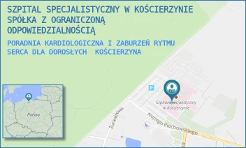 PORADNIA KARDIOLOGICZNA I ZABURZEŃ RYTMU SERCA DLA DOROSŁYCH - SZPITAL SPECJALISTYCZNY W KOŚCIERZYNIE SPÓŁKA Z OGRANICZONĄ ODPOWIEDZIALNOŚCIĄ - UL. A. PIECHOWSKIEGO 36,  KOŚCIERZYNA