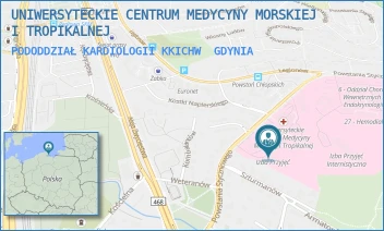 PODODDZIAŁ KARDIOLOGII KKICHW - UNIWERSYTECKIE CENTRUM MEDYCYNY MORSKIEJ I TROPIKALNEJ - UL. POWSTANIA STYCZNIOWEGO 9B,  GDYNIA