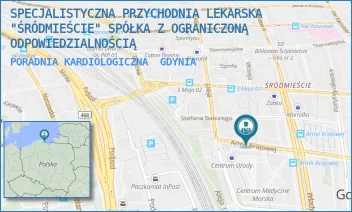 PORADNIA KARDIOLOGICZNA - SPECJALISTYCZNA PRZYCHODNIA LEKARSKA "ŚRÓDMIEŚCIE" SPÓŁKA Z OGRANICZONĄ ODPOWIEDZIALNOŚCIĄ - UL. ARMII KRAJOWEJ 44,  GDYNIA
