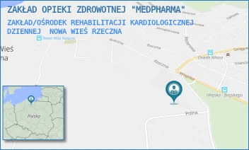 ZAKŁAD/OŚRODEK REHABILITACJI KARDIOLOGICZNEJ DZIENNEJ - ZAKŁAD OPIEKI ZDROWOTNEJ "MEDPHARMA" - UL. LEŚNA 1A,  NOWA WIEŚ RZECZNA