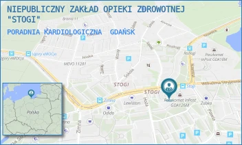 PORADNIA KARDIOLOGICZNA - NIEPUBLICZNY ZAKŁAD OPIEKI ZDROWOTNEJ "STOGI" - UL. WILHELMA STRYJEWSKIEGO 29,  GDAŃSK