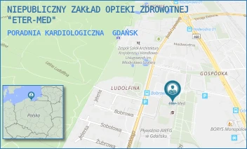 PORADNIA KARDIOLOGICZNA - NIEPUBLICZNY ZAKŁAD OPIEKI ZDROWOTNEJ "ETER-MED" - UL. KAZIMIERZA GÓRSKIEGO 1,  GDAŃSK