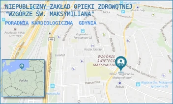 PORADNIA KARDIOLOGICZNA - NIEPUBLICZNY ZAKŁAD OPIEKI ZDROWOTNEJ "WZGÓRZE ŚW. MAKSYMILIANA" - UL. LEGIONÓW 67,  GDYNIA