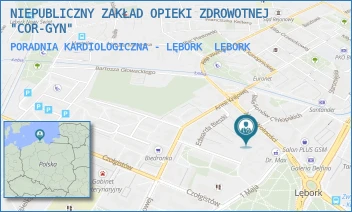 PORADNIA KARDIOLOGICZNA - LĘBORK - NIEPUBLICZNY ZAKŁAD OPIEKI ZDROWOTNEJ "COR-GYN" IWONA GOWOROWSKA-SZYMULA - AL. WOLNOŚCI 40A,  LĘBORK