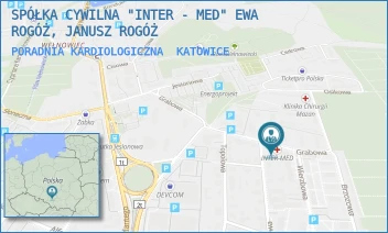 PORADNIA KARDIOLOGICZNA - SPÓŁKA CYWILNA "INTER - MED" EWA ROGÓŻ, JANUSZ ROGÓŻ - UL. GRABOWA 32,  KATOWICE