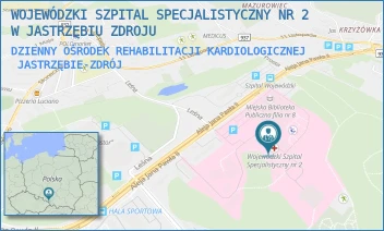 DZIENNY OŚRODEK REHABILITACJI KARDIOLOGICZNEJ - WOJEWÓDZKI SZPITAL SPECJALISTYCZNY NR 2 W JASTRZĘBIU ZDROJU - UL. ALEJA JANA PAWŁA II 7,  JASTRZĘBIE-ZDRÓJ