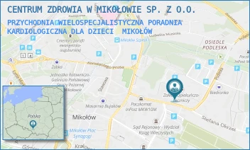PRZYCHODNIA WIELOSPECJALISTYCZNA PORADNIA KARDIOLOGICZNA DLA DZIECI - CENTRUM ZDROWIA W MIKOŁOWIE SP. Z O.O. - UL. STEFANA OKRZEI 31,  MIKOŁÓW