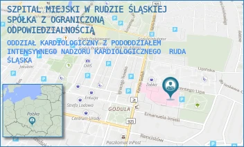 ODDZIAŁ KARDIOLOGICZNY Z PODODDZIAŁEM INTENSYWNEGO NADZORU KARDIOLOGICZNEGO - SZPITAL MIEJSKI W RUDZIE ŚLĄSKIEJ SPÓŁKA Z OGRANICZONĄ ODPOWIEDZIALNOŚCIĄ - UL. WINCENTEGO LIPA 2,  RUDA ŚLĄSKA