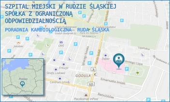 PORADNIA KARDIOLOGICZNA - SZPITAL MIEJSKI W RUDZIE ŚLĄSKIEJ SPÓŁKA Z OGRANICZONĄ ODPOWIEDZIALNOŚCIĄ - UL. WINCENTEGO LIPA 2,  RUDA ŚLĄSKA