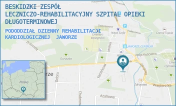 PODODDZIAŁ DZIENNY REHABILITACJI KARDIOLOGICZNEJ - BESKIDZKI ZESPÓŁ LECZNICZO-REHABILITACYJNY SZPITAL OPIEKI DŁUGOTERMINOWEJ - UL. SŁONECZNA 83,  JAWORZE