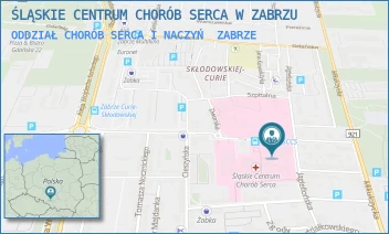 ODDZIAŁ CHORÓB SERCA I NACZYŃ - ŚLĄSKIE CENTRUM CHORÓB SERCA W ZABRZU - MARII CURIE-SKŁODOWSKIEJ 9,  ZABRZE