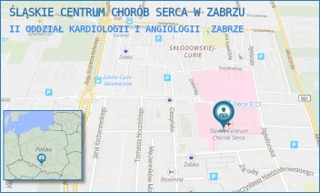 II ODDZIAŁ KARDIOLOGII I ANGIOLOGII - ŚLĄSKIE CENTRUM CHORÓB SERCA W ZABRZU - UL. MARII CURIE-SKŁODOWSKIEJ 9,  ZABRZE