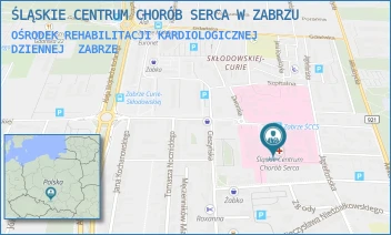 OŚRODEK REHABILITACJI KARDIOLOGICZNEJ DZIENNEJ - ŚLĄSKIE CENTRUM CHORÓB SERCA W ZABRZU - UL. MARII CURIE-SKŁODOWSKIEJ 9,  ZABRZE