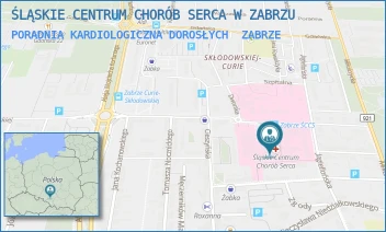 PORADNIA KARDIOLOGICZNA DOROSŁYCH - ŚLĄSKIE CENTRUM CHORÓB SERCA W ZABRZU - UL. MARII CURIE-SKŁODOWSKIEJ 9,  ZABRZE