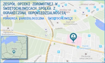 PORADNIA KARDIOLOGICZNA - ZESPÓŁ OPIEKI ZDROWOTNEJ W ŚWIĘTOCHŁOWICACH SPÓŁKA Z OGRANICZONĄ ODPOWIEDZIALNOŚCIĄ W RESTRUKTURYZACJI - UL. CHORZOWSKA 36,  ŚWIĘTOCHŁOWICE
