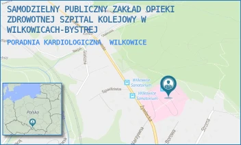 PORADNIA KARDIOLOGICZNA - SAMODZIELNY PUBLICZNY ZAKŁAD OPIEKI ZDROWOTNEJ SZPITAL KOLEJOWY W WILKOWICACH-BYSTREJ - UL. ŻYWIECKA 19,  WILKOWICE