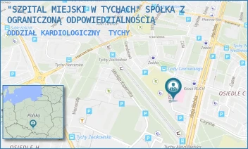 ODDZIAŁ KARDIOLOGICZNY - "SZPITAL MIEJSKI W TYCHACH" SPÓŁKA Z OGRANICZONĄ ODPOWIEDZIALNOŚCIĄ - UL. CICHA 27,  TYCHY