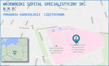 PORADNIA KARDIOLOGII - WOJEWÓDZKI SZPITAL SPECJALISTYCZNY IM. N.M.P. - UL. BIALSKA 104/118,  CZĘSTOCHOWA