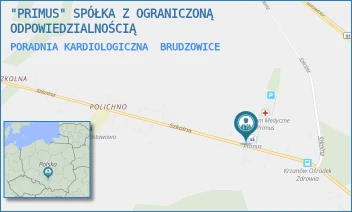 PORADNIA KARDIOLOGICZNA - "PRIMUS" SPÓŁKA Z OGRANICZONĄ ODPOWIEDZIALNOŚCIĄ - UL. SZKOLNA 12,  BRUDZOWICE