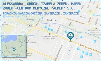 PORADNIA KARDIOLOGICZNA_ZAWIERCIE - ALEKSANDRA  GRUCA, IZABELA ŻUREK, MAREK ŻUREK -CENTRUM MEDYCZNE "ALMED" S.C. - UL. IGNACEGO PADEREWSKIEGO 25,  ZAWIERCIE