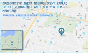 PORADNIA KARDIOLOGICZNA - GRZEGORCZYK ANETA NIEPUBLICZNY ZAKŁAD OPIEKI ZDROWOTNEJ ANET MED CENTRUM MEDYCZNE - UL. 11-GO LISTOPADA 171A,  SOSNOWIEC