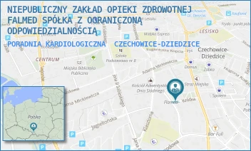 PORADNIA KARDIOLOGICZNA - NIEPUBLICZNY ZAKŁAD OPIEKI ZDROWOTNEJ FALMED SPÓŁKA Z OGRANICZONĄ ODPOWIEDZIALNOŚCIĄ - UL. KRÓTKA 4,  CZECHOWICE-DZIEDZICE