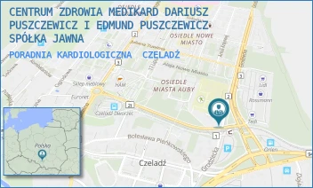 PORADNIA KARDIOLOGICZNA - CENTRUM ZDROWIA MEDIKARD DARIUSZ PUSZCZEWICZ I EDMUND PUSZCZEWICZ SPÓŁKA JAWNA - UL. GRODZIECKA 52,  CZELADŹ