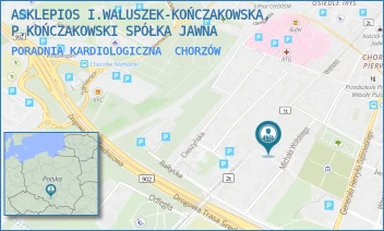PORADNIA KARDIOLOGICZNA - ASKLEPIOS I.WALUSZEK-KOŃCZAKOWSKA, P.KOŃCZAKOWSKI SPÓŁKA JAWNA - UL. WOLNOŚCI 109,  CHORZÓW