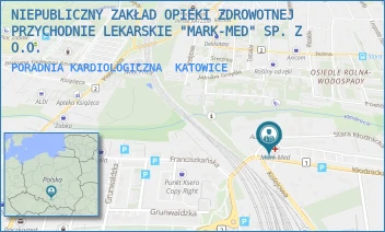 PORADNIA KARDIOLOGICZNA - NIEPUBLICZNY ZAKŁAD OPIEKI ZDROWOTNEJ PRZYCHODNIE LEKARSKIE "MARK-MED" SP. Z O.O. - UL. STARA KŁODNICKA 43,  KATOWICE