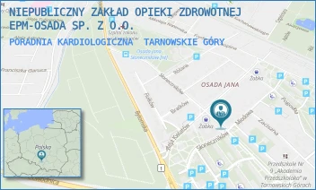 PORADNIA KARDIOLOGICZNA - NIEPUBLICZNY ZAKŁAD OPIEKI ZDROWOTNEJ EPM-OSADA SP. Z O.O. - UL. SŁONECZNIKÓW 44,  TARNOWSKIE GÓRY