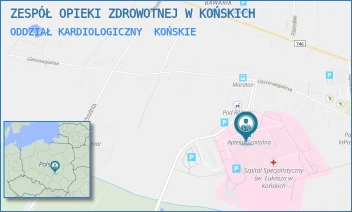 ODDZIAŁ KARDIOLOGICZNY - ZESPÓŁ OPIEKI ZDROWOTNEJ W KOŃSKICH - GIMNAZJALNA 41B,  KOŃSKIE