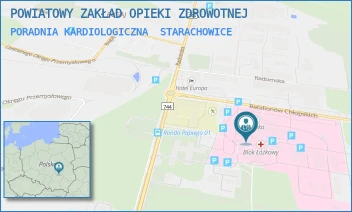 PORADNIA KARDIOLOGICZNA - POWIATOWY ZAKŁAD OPIEKI ZDROWOTNEJ - BATALIONÓW CHŁOPSKICH 6,  STARACHOWICE