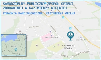 PORADNIA KARDIOLOGICZNA - SAMODZIELNY PUBLICZNY ZESPÓŁ OPIEKI ZDROWOTNEJ W KAZIMIERZY WIELKIEJ - PARTYZANTÓW 12,  KAZIMIERZA WIELKA