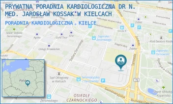 PORADNIA KARDIOLOGICZNA - PRYWATNA PORADNIA KARDIOLOGICZNA DR N. MED. JAROSŁAW KOSSAK W KIELCACH - ZAGÓRSKA 20/25A,  KIELCE