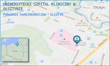 PORADNIA KARDIOLOGICZNA - UNIWERSYTECKI SZPITAL KLINICZNY W OLSZTYNIE - ALEJA WARSZAWSKA 30,  OLSZTYN