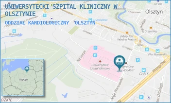 ODDZIAŁ KARDIOLOGICZNY - UNIWERSYTECKI SZPITAL KLINICZNY W OLSZTYNIE - ALEJA WARSZAWSKA 30,  OLSZTYN