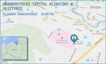 KLINIKA KARDIOLOGII - UNIWERSYTECKI SZPITAL KLINICZNY W OLSZTYNIE - ALEJA WARSZAWSKA 30,  OLSZTYN