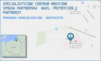 PORADNIA KARDIOLOGICZNA - SPECJALISTYCZNE CENTRUM MEDYCZNE SPÓŁKA PARTNERSKA  HAUS, PRZYBYCIEŃ I PARTNERZY - KARD.STEFANA WYSZYŃSKIEGO 11,  BARTOSZYCE